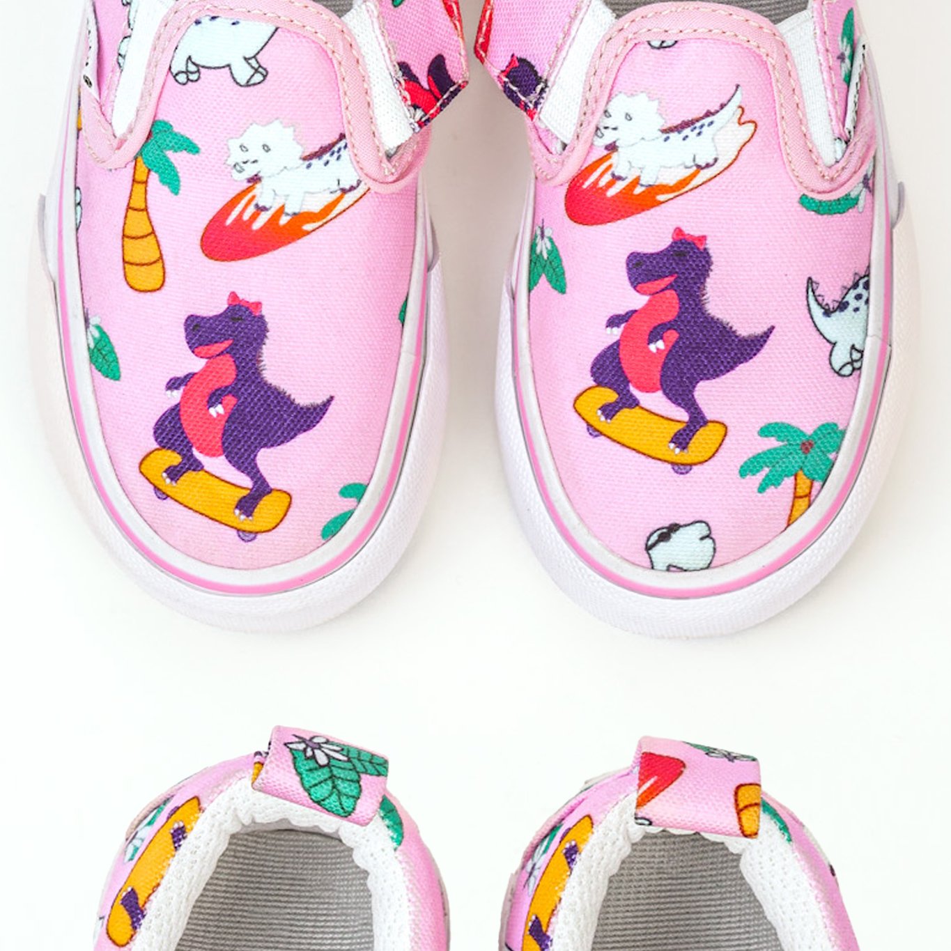 Slip On Dinos Surf Pink