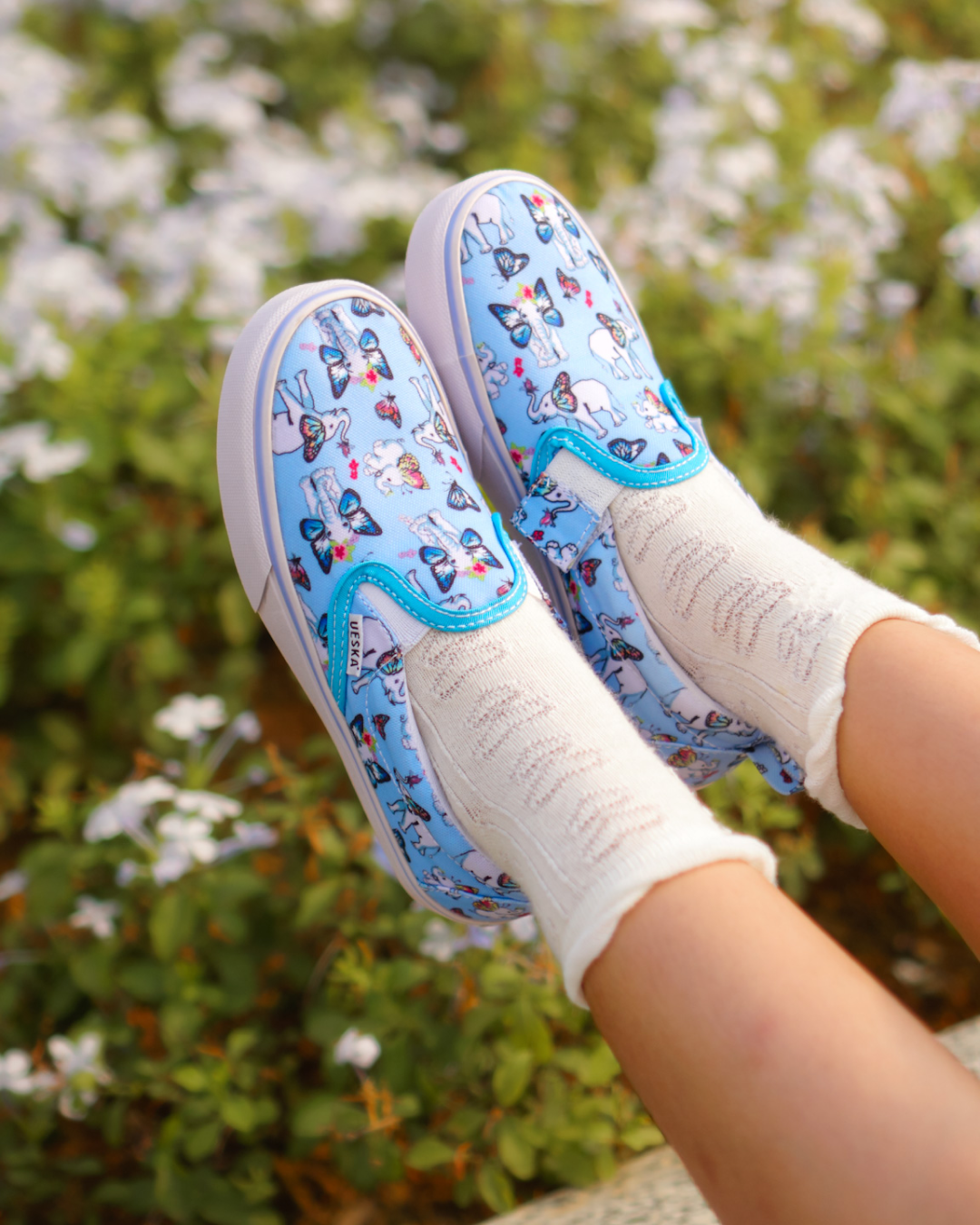 Slip On Butterfly Elephant Blue