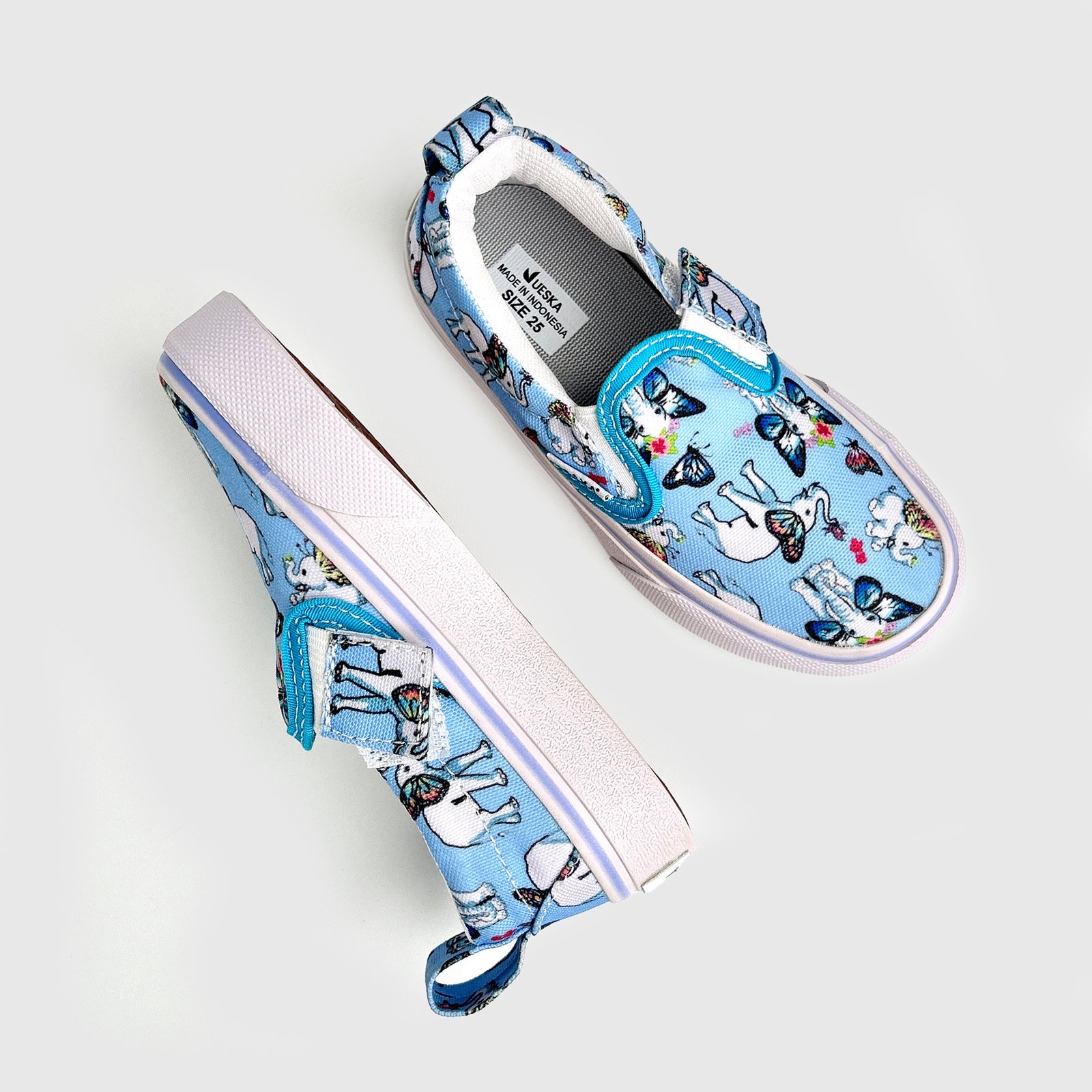 Slip On Butterfly Elephant Blue