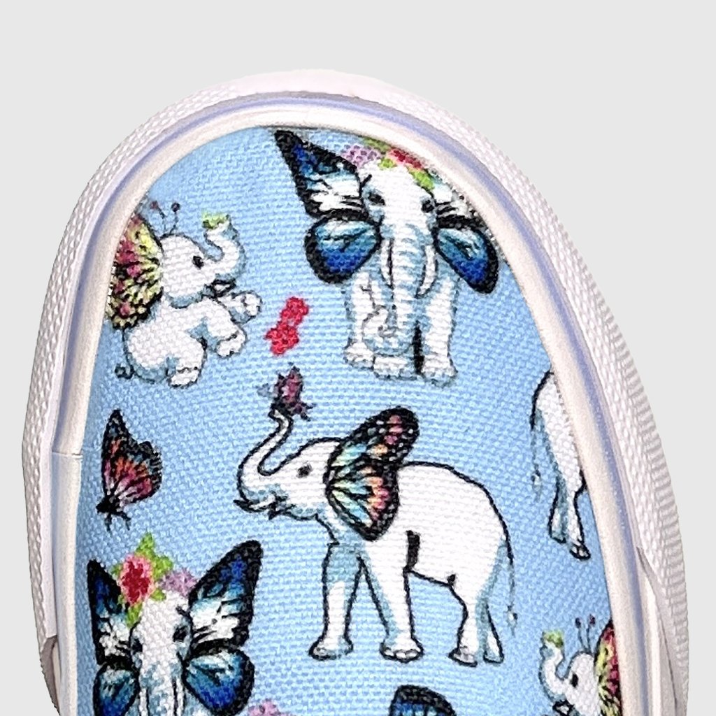 Slip On Butterfly Elephant Blue