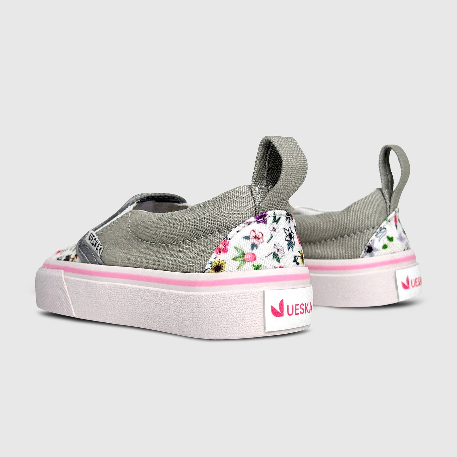 Slip On Floral Grey