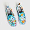 Slip On Floral Shark Aqua
